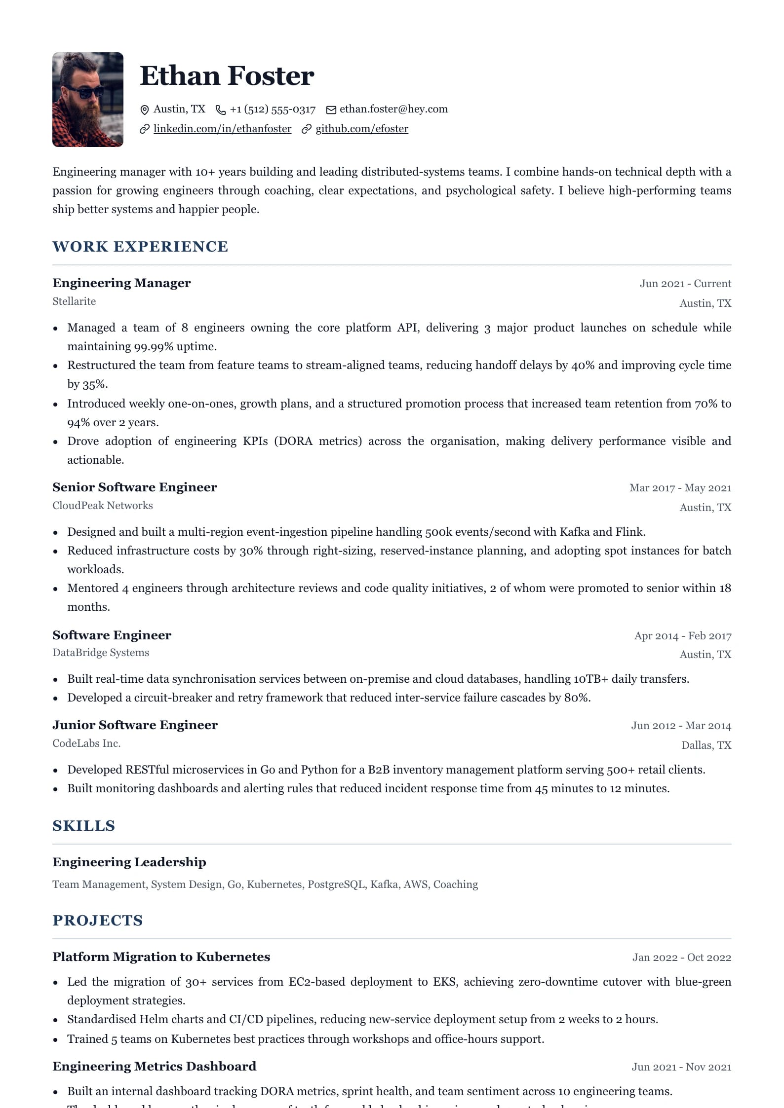 Classic Executive resume template