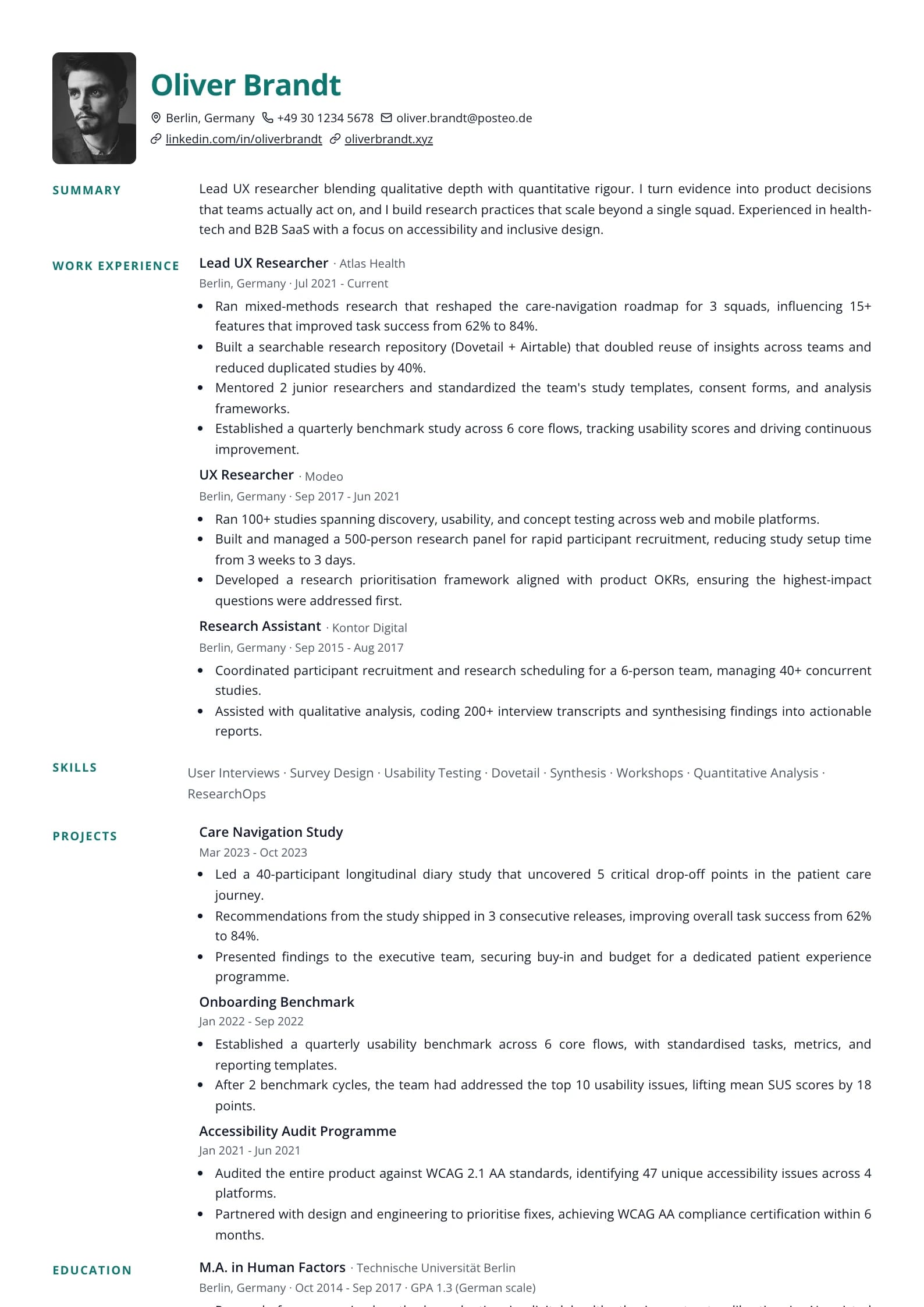 Inset Steel resume template