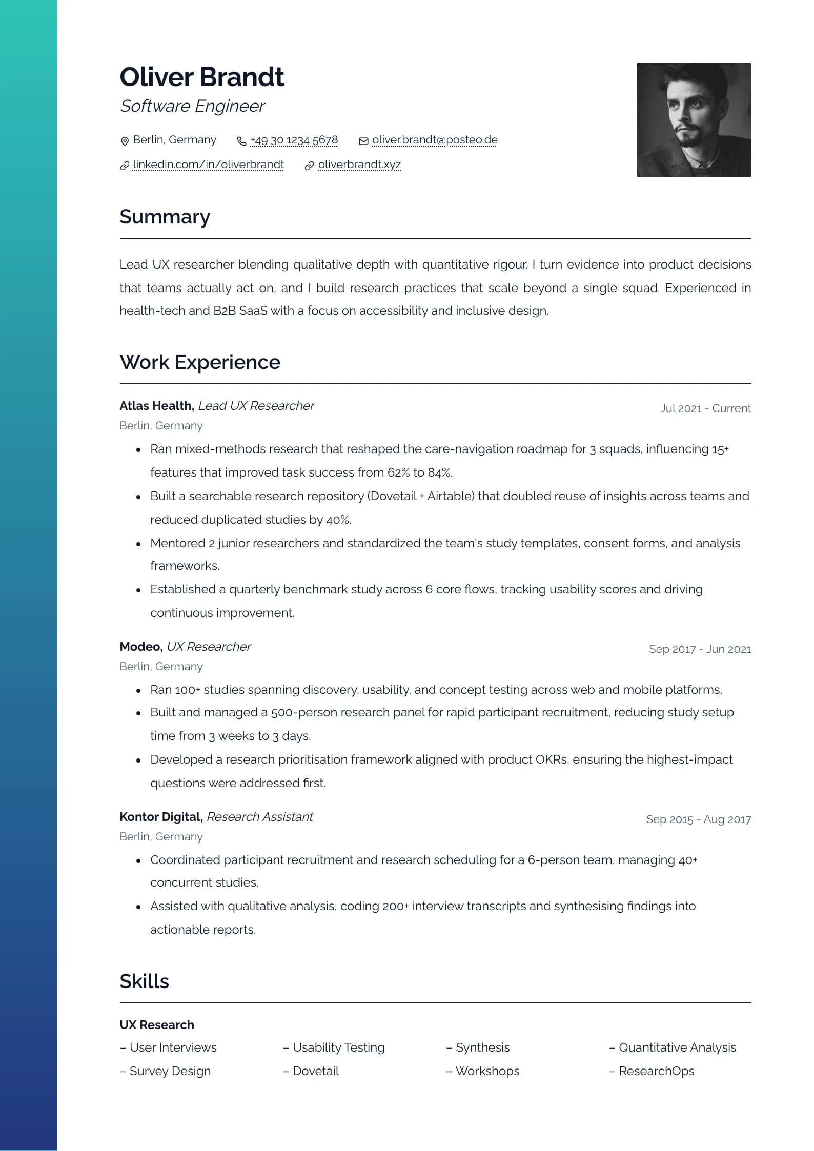 Meridian Lagoon resume template