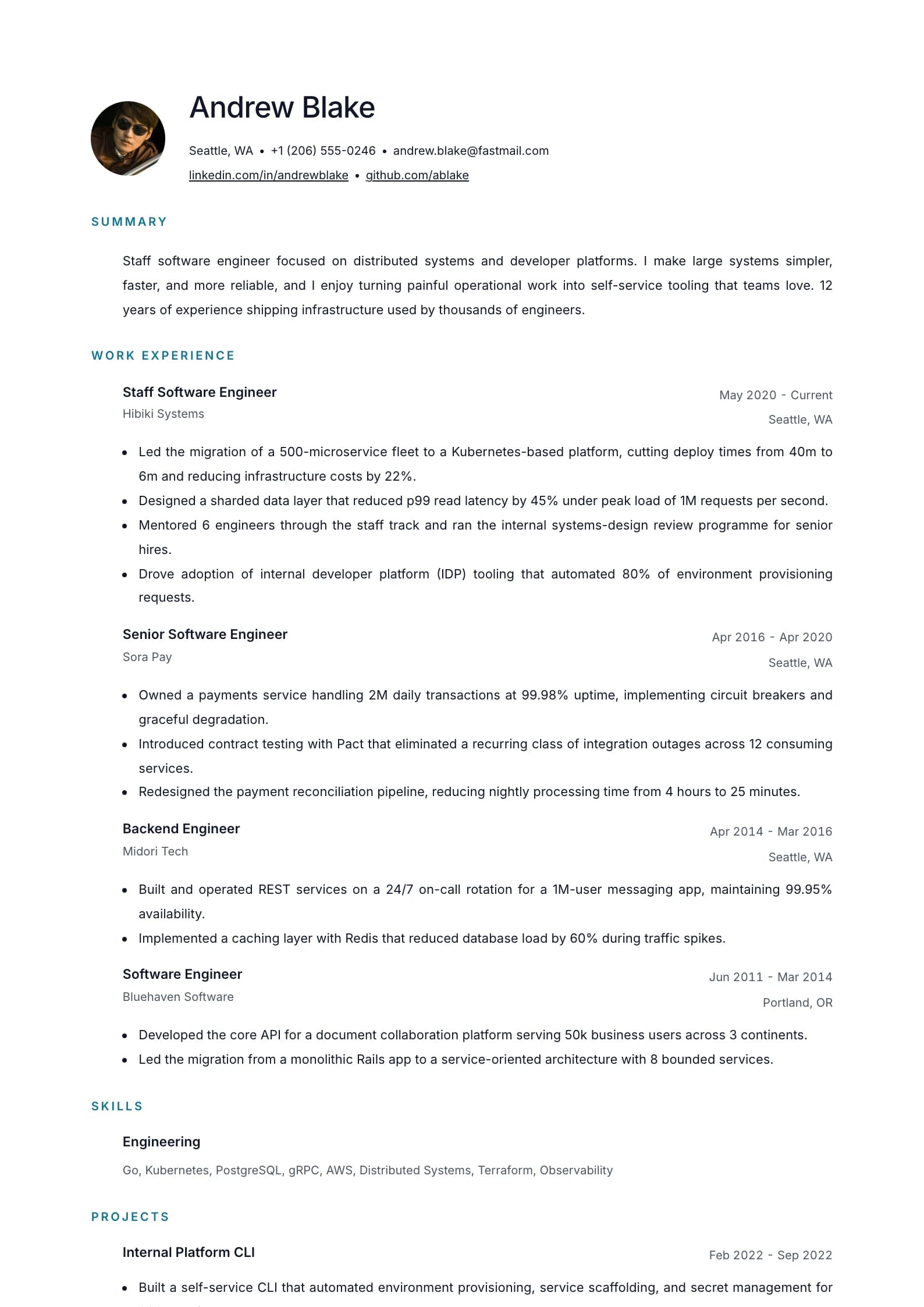 Minimal Air resume template